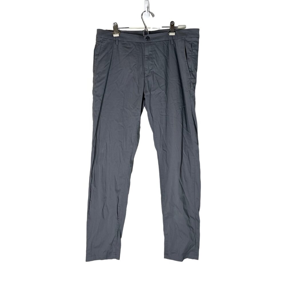 Bird Dogs Gray Flat Front Performance Lined Chino Pants Mens Size 36